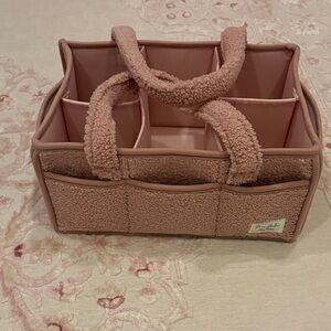 Pera Bella Sherpa Diaper Caddy (Pink)